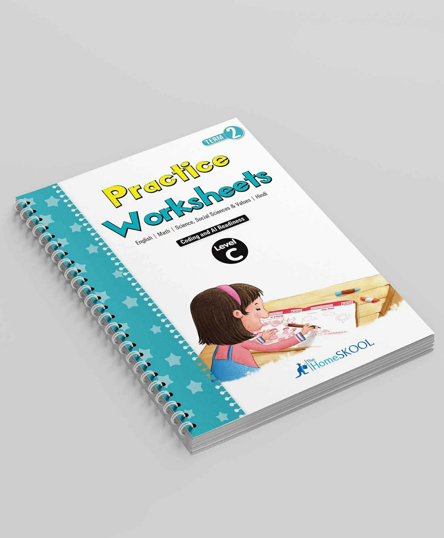 Practice Worksheets Level C Term 2 Book – English Hindi  |   Academic Books Academic Books Academic Books