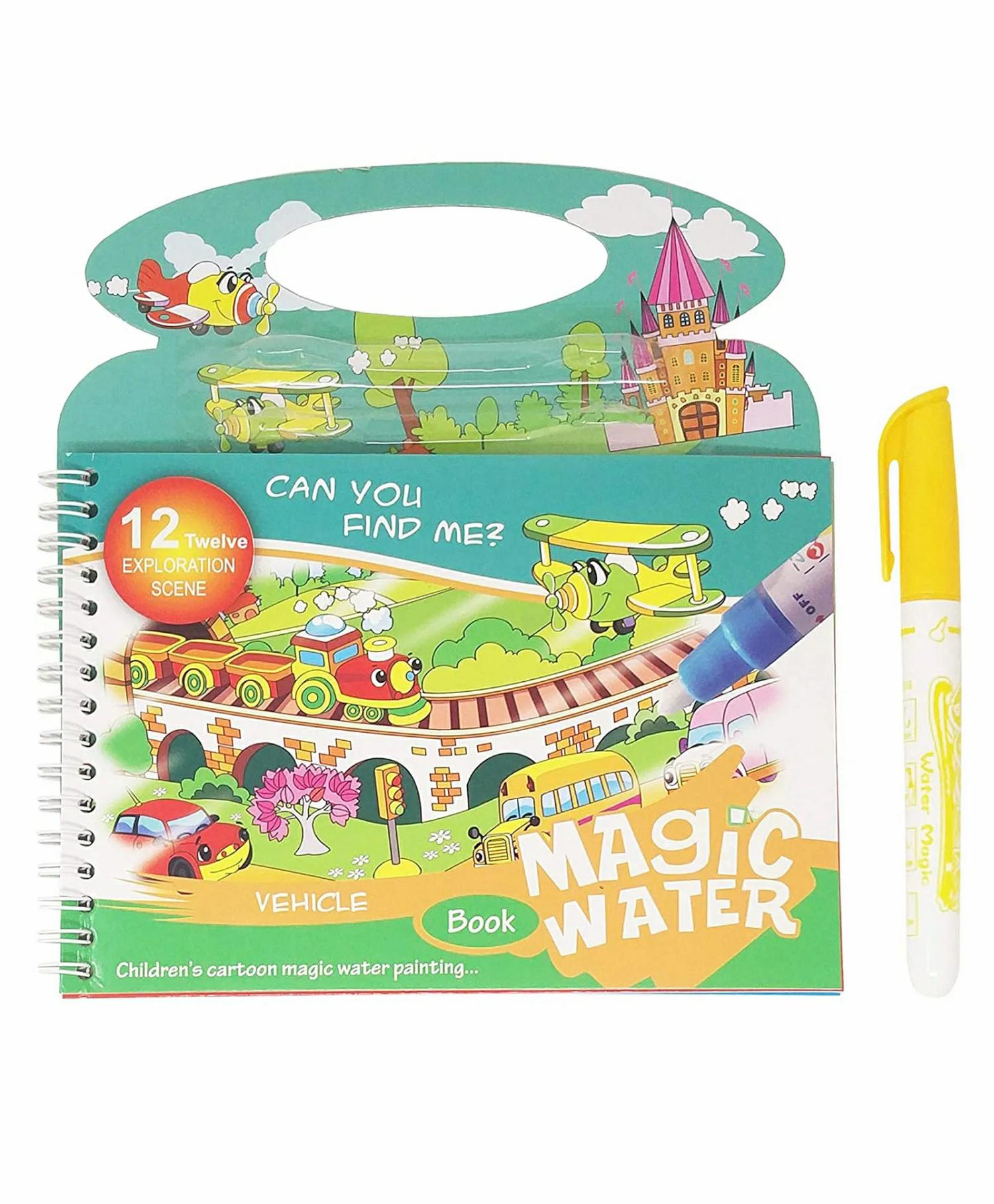 Reusable Magic Water Painting Book Magic Doodle Pen(Print As Per Availability)  |   Drawing & Coloring Book Drawing & Coloring Book Drawing & Coloring Book