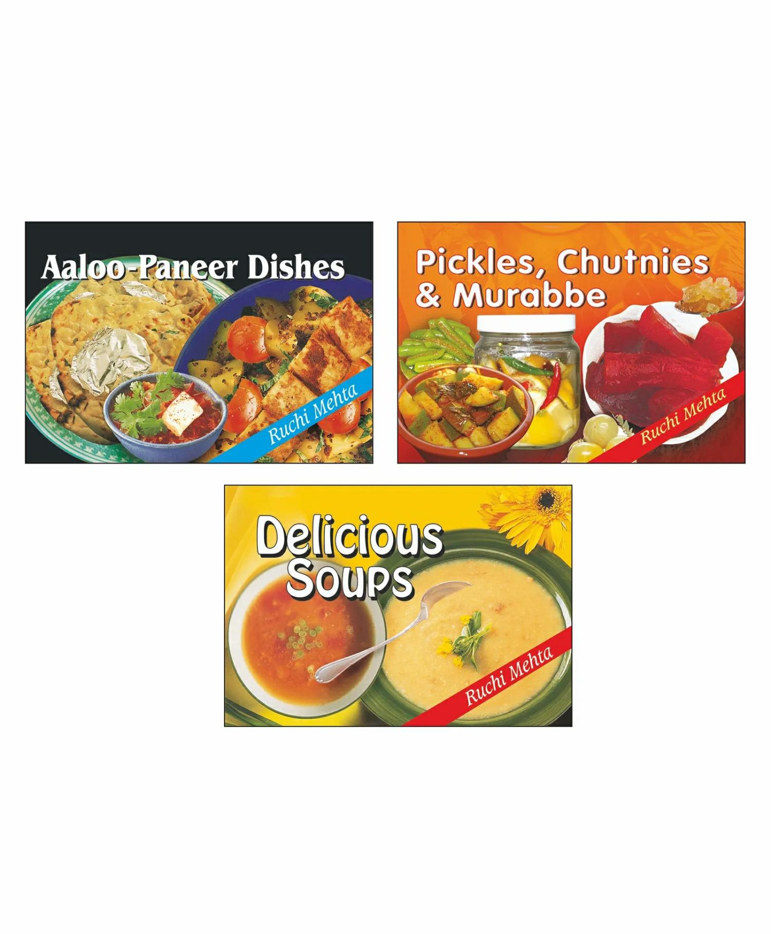 Ruchi Mehta Aaloo Paneer Dishes Pickles Chutenies Murabbe And Delicious Soups Cookery Books Set Of 3 – English  |   Pregnancy & Parenting Books Pregnancy & Parenting Books Pregnancy & Parenting Books