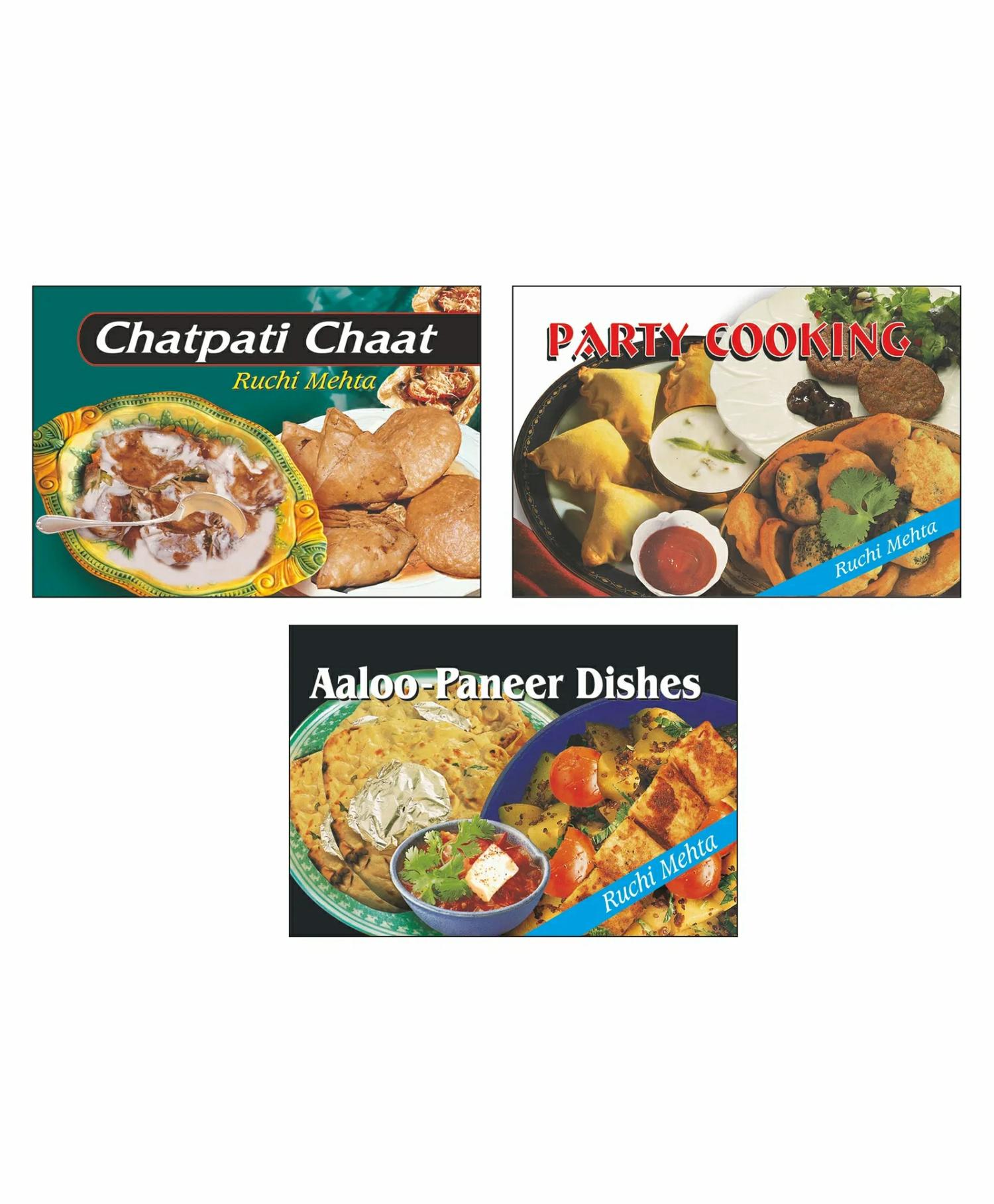 Ruchi Mehta Chatpati Chaat Party Cooking And Aaloo Paneer Dishes Cookery Books Set Of 3 – English  |   Pregnancy & Parenting Books Pregnancy & Parenting Books Pregnancy & Parenting Books