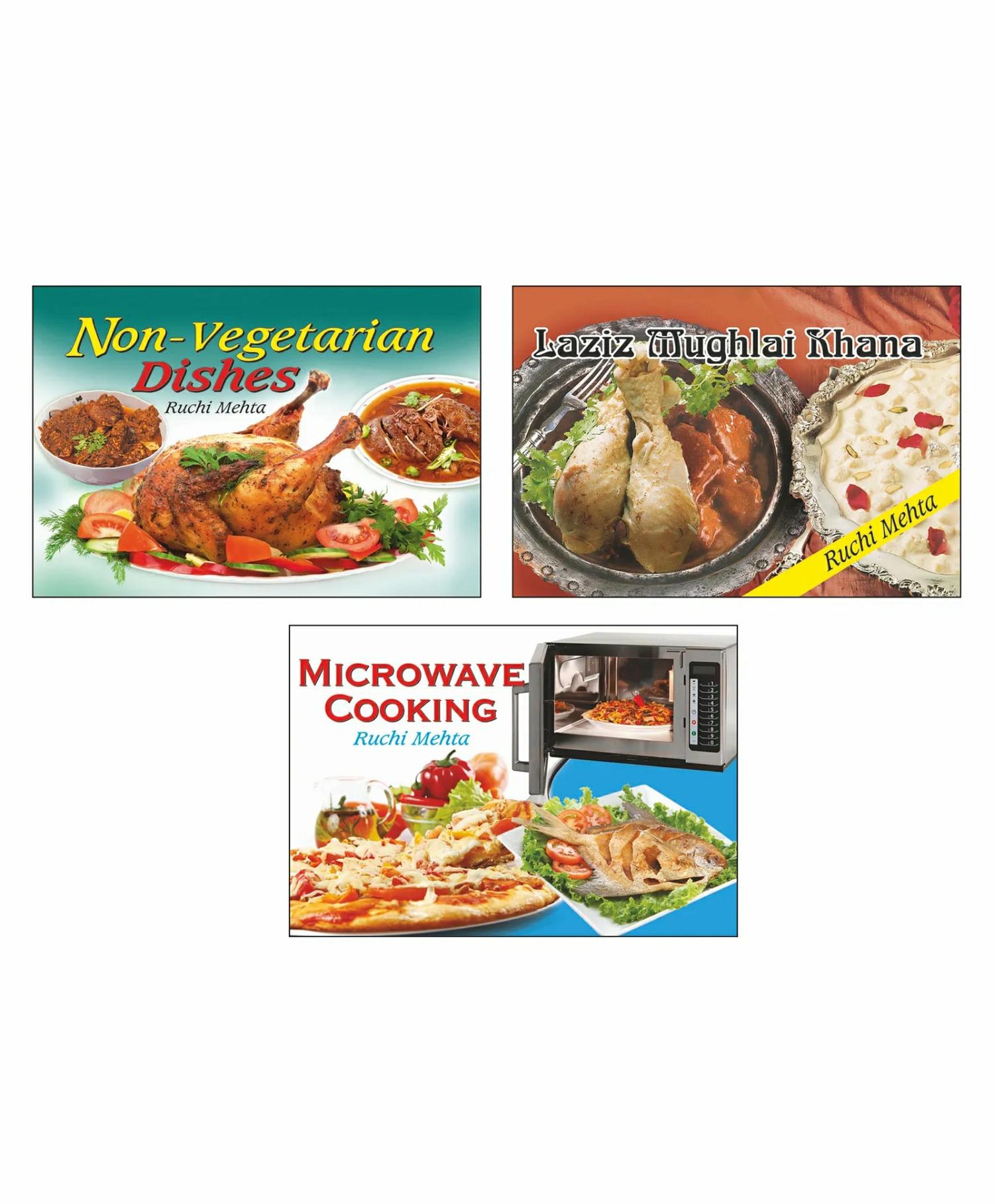 Ruchi Mehta Non Vegetarian Dishes Laziz Mughlai Khana And Microwave Cooking Cookery Books Set Of 3 – English  |   Pregnancy & Parenting Books Pregnancy & Parenting Books Pregnancy & Parenting Books