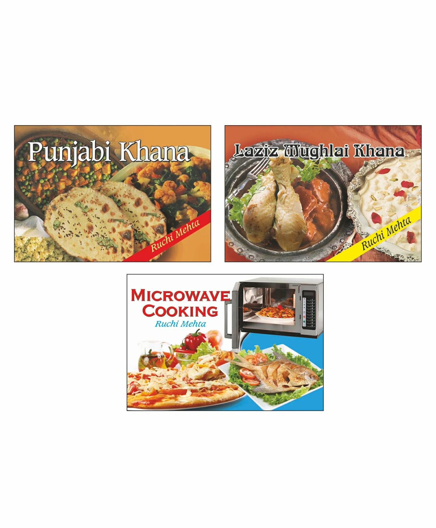 Ruchi Mehta Punjabi Khana Laziz Mughlai Cookery Books Set Of 3 – English  |   Pregnancy & Parenting Books Pregnancy & Parenting Books Pregnancy & Parenting Books