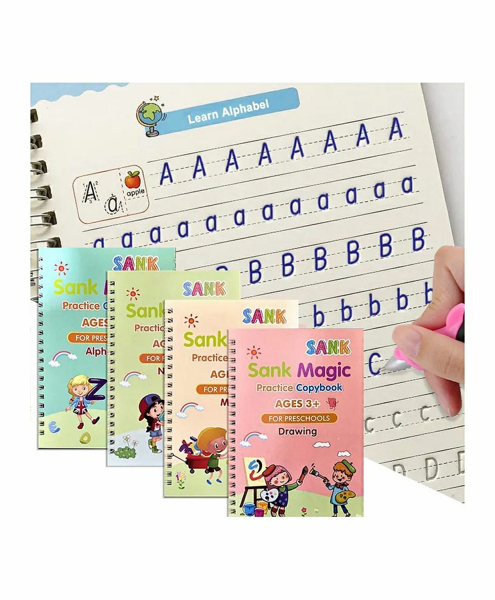 Sank Magic Practice Copybook For Preschoolers With Pen – English  |   Crafts, Hobbies & Activity Books Crafts, Hobbies & Activity Books Crafts