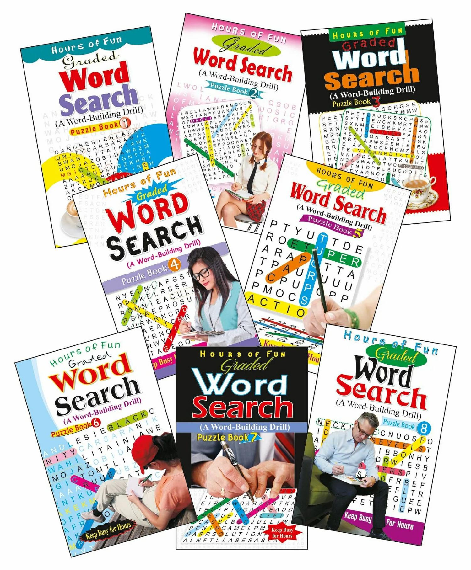 Set Of 8 Graded Word Search – English  |   Crafts, Hobbies & Activity Books Crafts, Hobbies & Activity Books Crafts