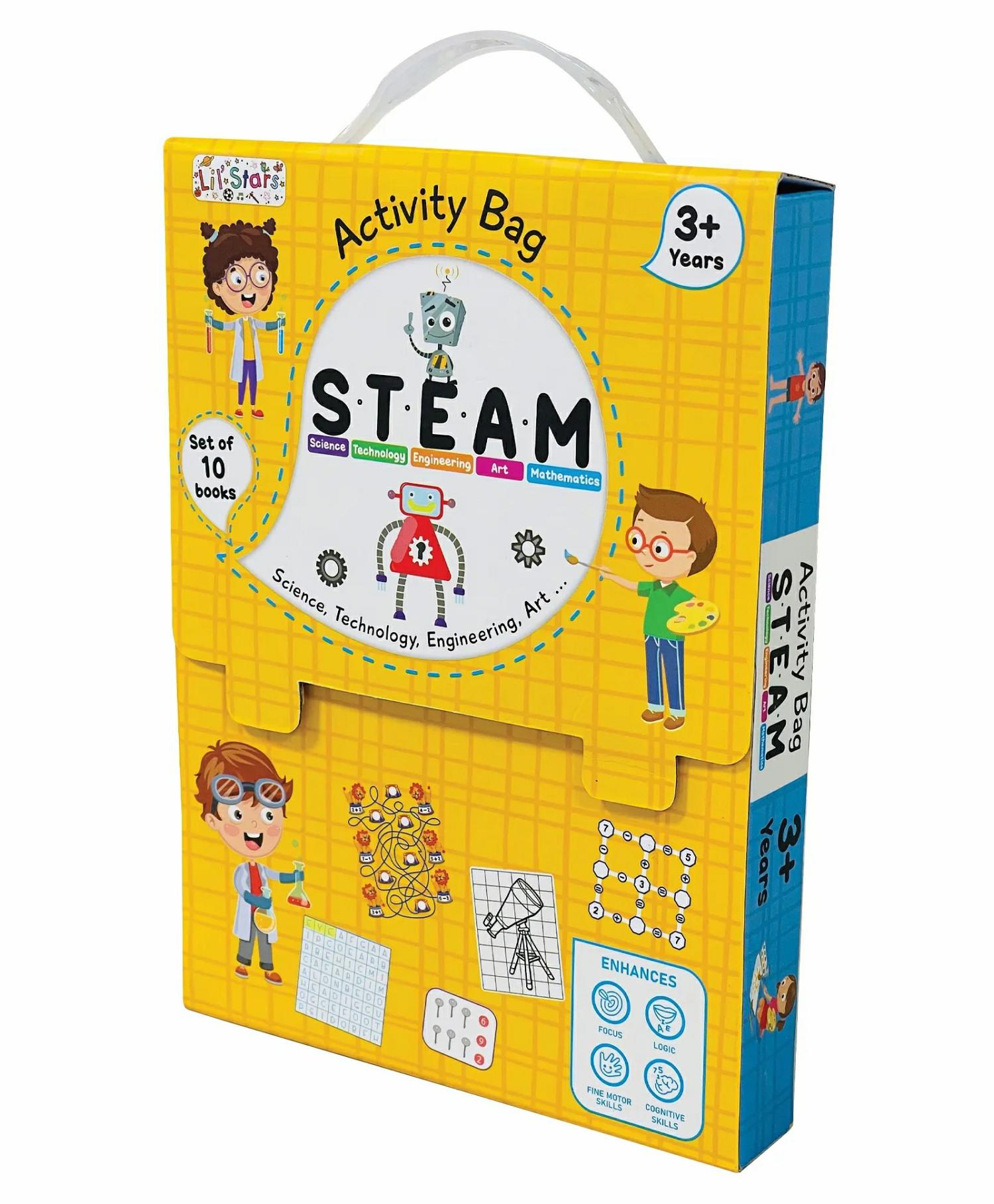 Steam Activity Bag 10 Books Set For Children – English  |   Crafts, Hobbies & Activity Books Crafts, Hobbies & Activity Books Crafts