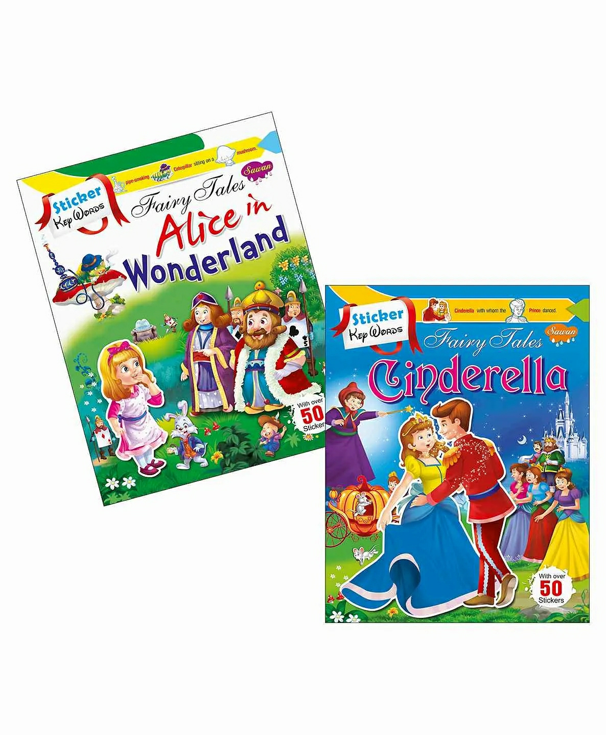 Sticker Key Words Book Alice In Wonderland And Cinderella Set Of 2 – English  |   Crafts, Hobbies & Activity Books Crafts, Hobbies & Activity Books Crafts