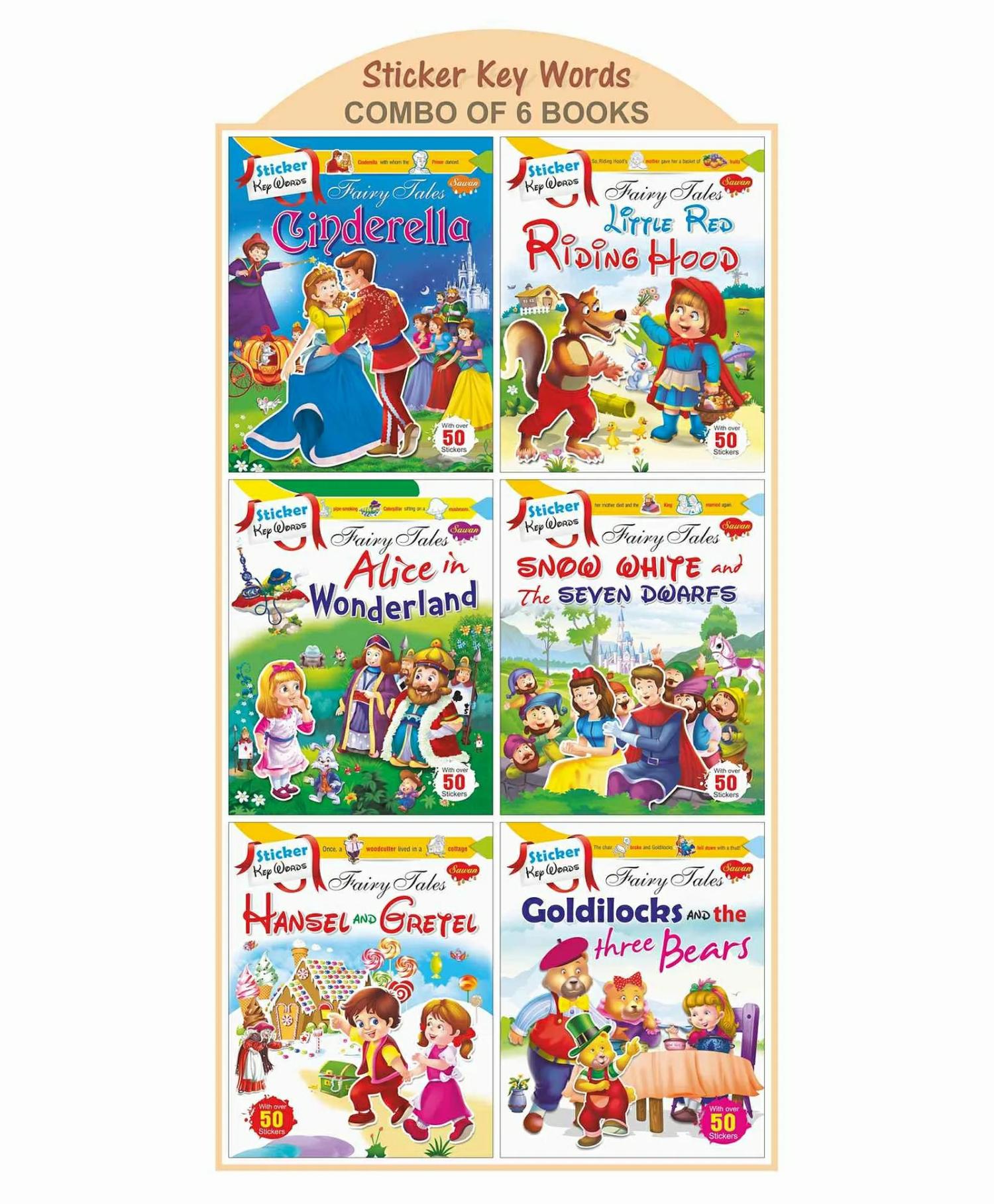 Sticker Story Book Set Of 6 – English  |   Sticker Books Sticker Books Sticker Books