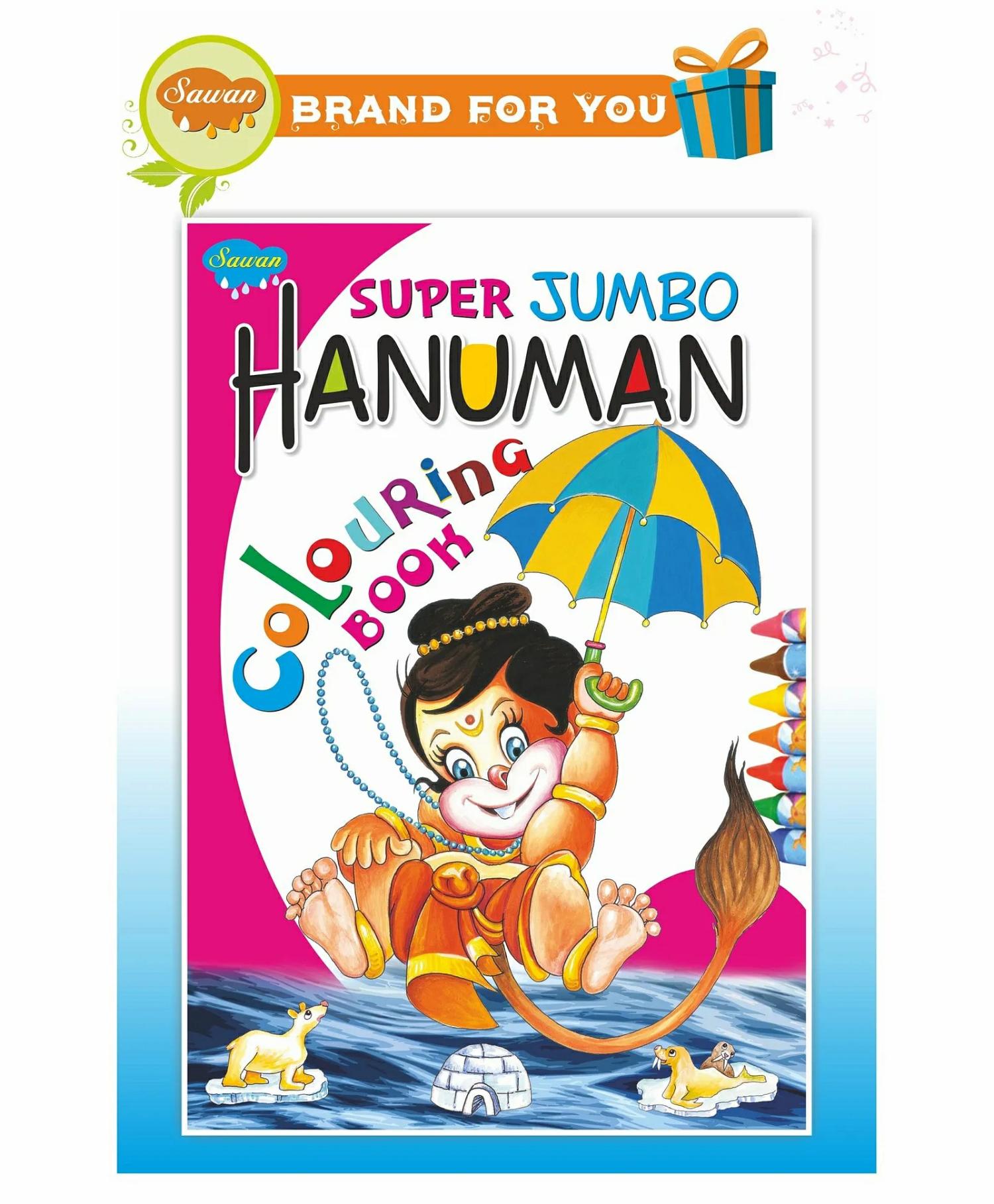 Super Jumbo Hanuman Colouring Book – English  |   Drawing & Coloring Book Drawing & Coloring Book Drawing & Coloring Book