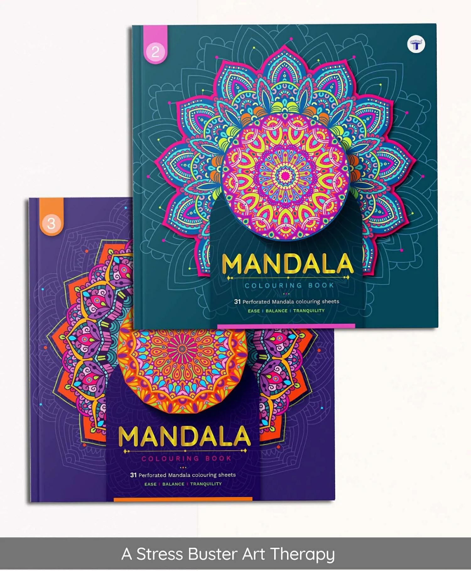 Target Publication Pvt Ltd Mandala Colouring Book Pack Of 2 – English  |   Drawing & Coloring Book Drawing & Coloring Book Drawing & Coloring Book