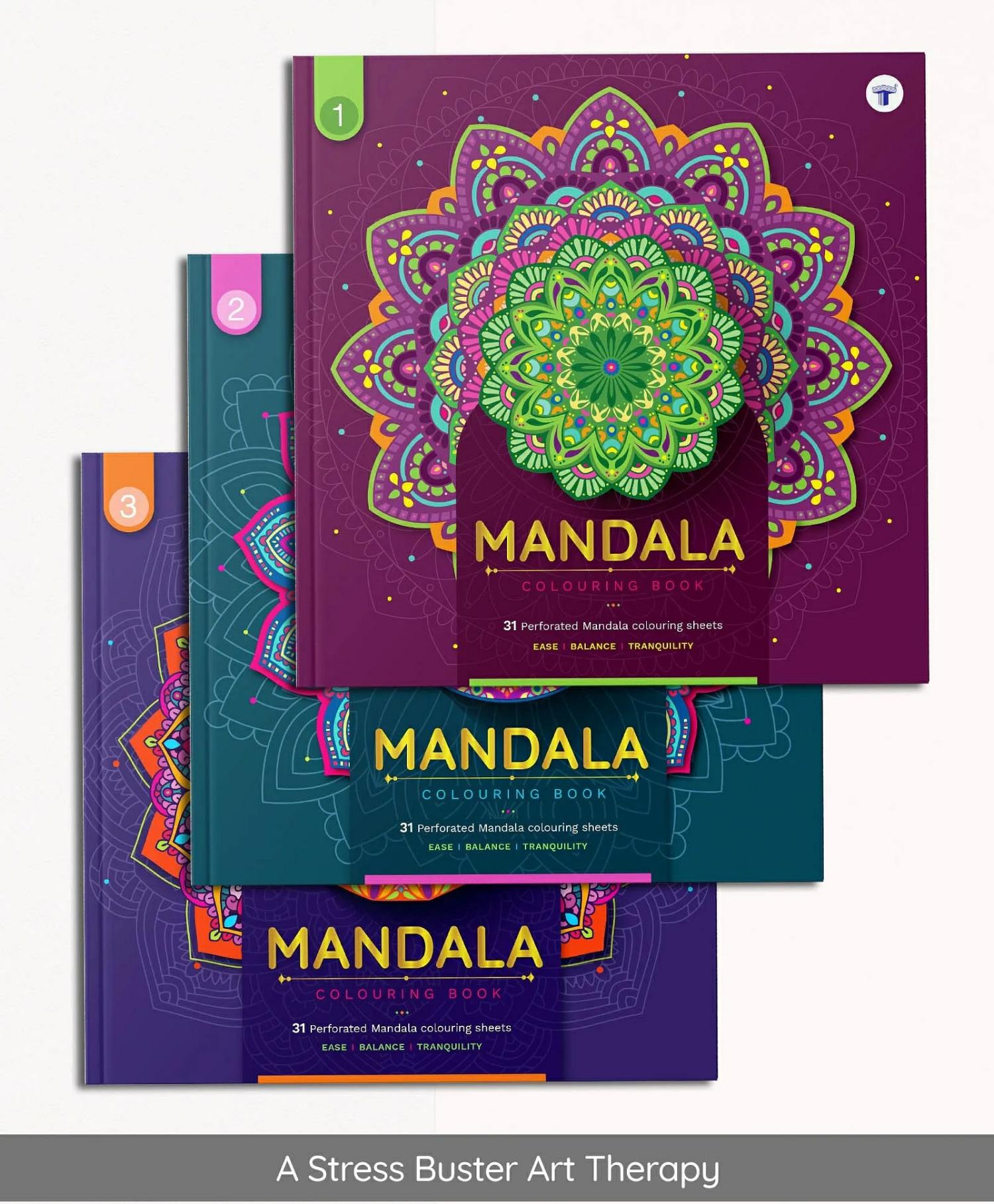 Target Publication Pvt Ltd Mandala Colouring Book Pack Of 3 – English  |   Drawing & Coloring Book Drawing & Coloring Book Drawing & Coloring Book