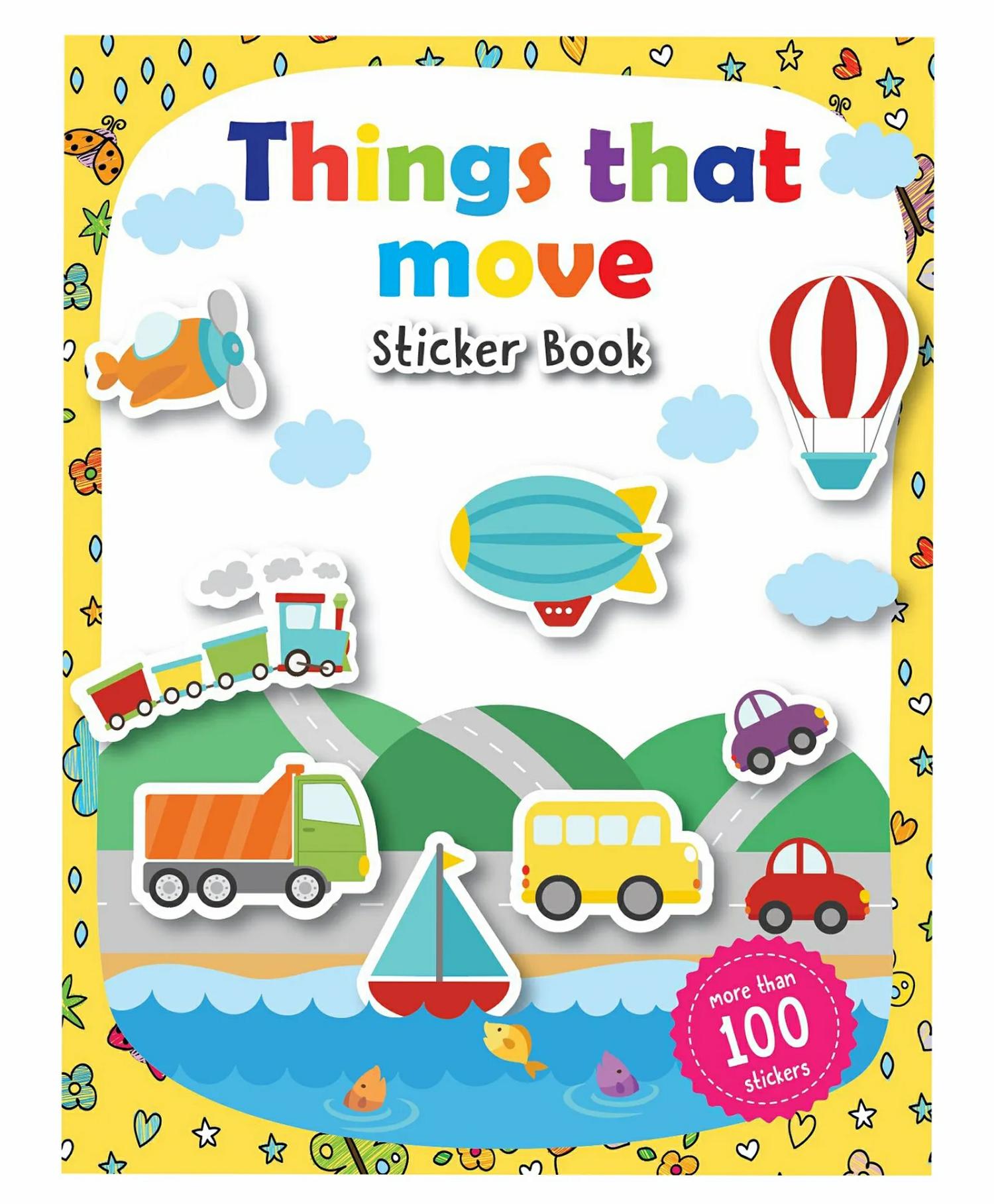 Things That Move Sticker Book – English  |   Sticker Books Sticker Books Sticker Books