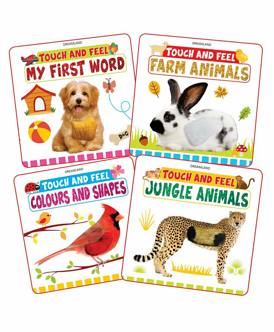 Touch And Feel Series Set Of 4 Books – English  |   Board Books Board Books Board Books