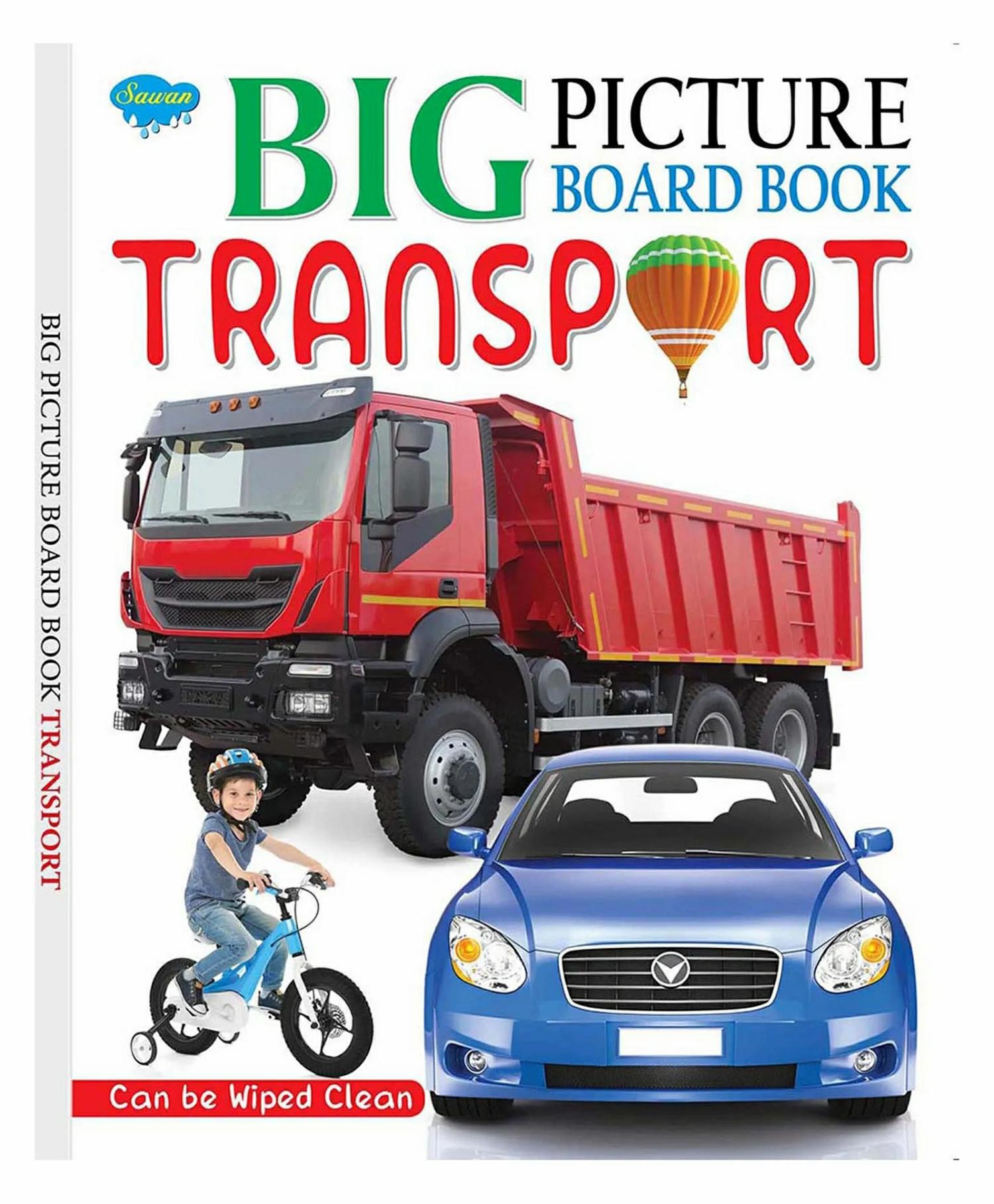 Transport Wipe And Clean Picture Board Book – English  |   Board Books Board Books Board Books