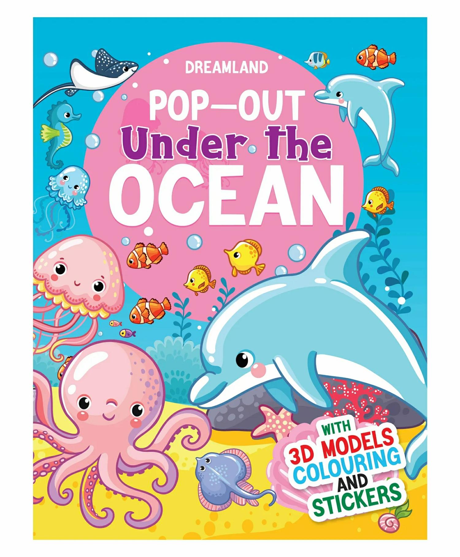 Under The Ocean – Pop-Out Book With 3D Models Colouring And Stickers For Children  |   Sticker Books Sticker Books Sticker Books