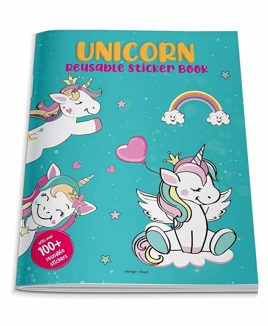 Unicorn Reusable Sticker Book – English  |   Sticker Books Sticker Books Sticker Books