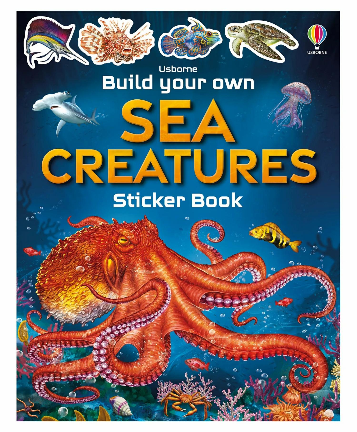 Usborne Build Your Own Sea Creatures Sticker Book – English  |   Sticker Books Sticker Books Sticker Books