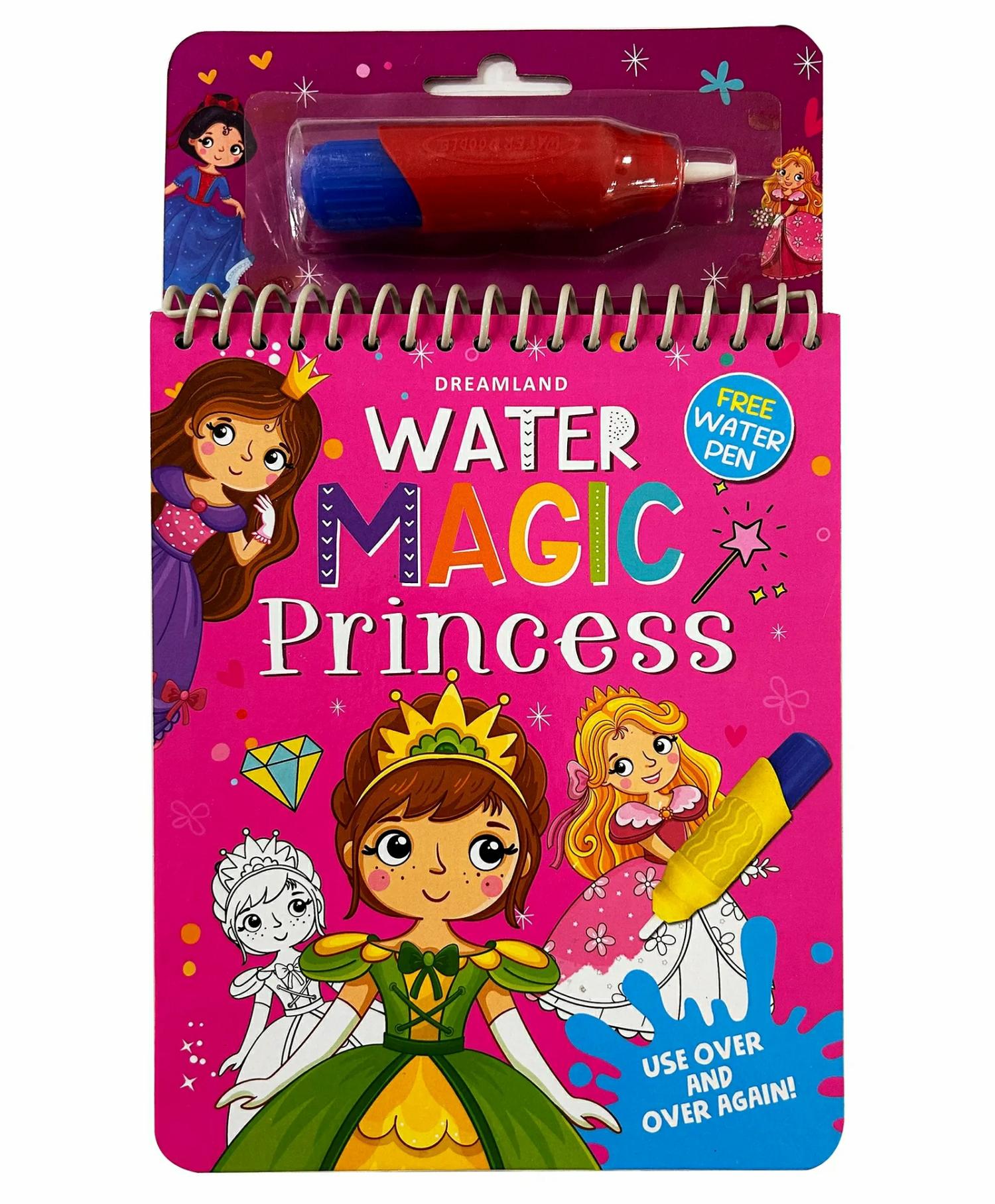 Water Magic Princess With Water Pen Use Over And Over Again  – English  |   Drawing & Coloring Book Drawing & Coloring Book Drawing & Coloring Book