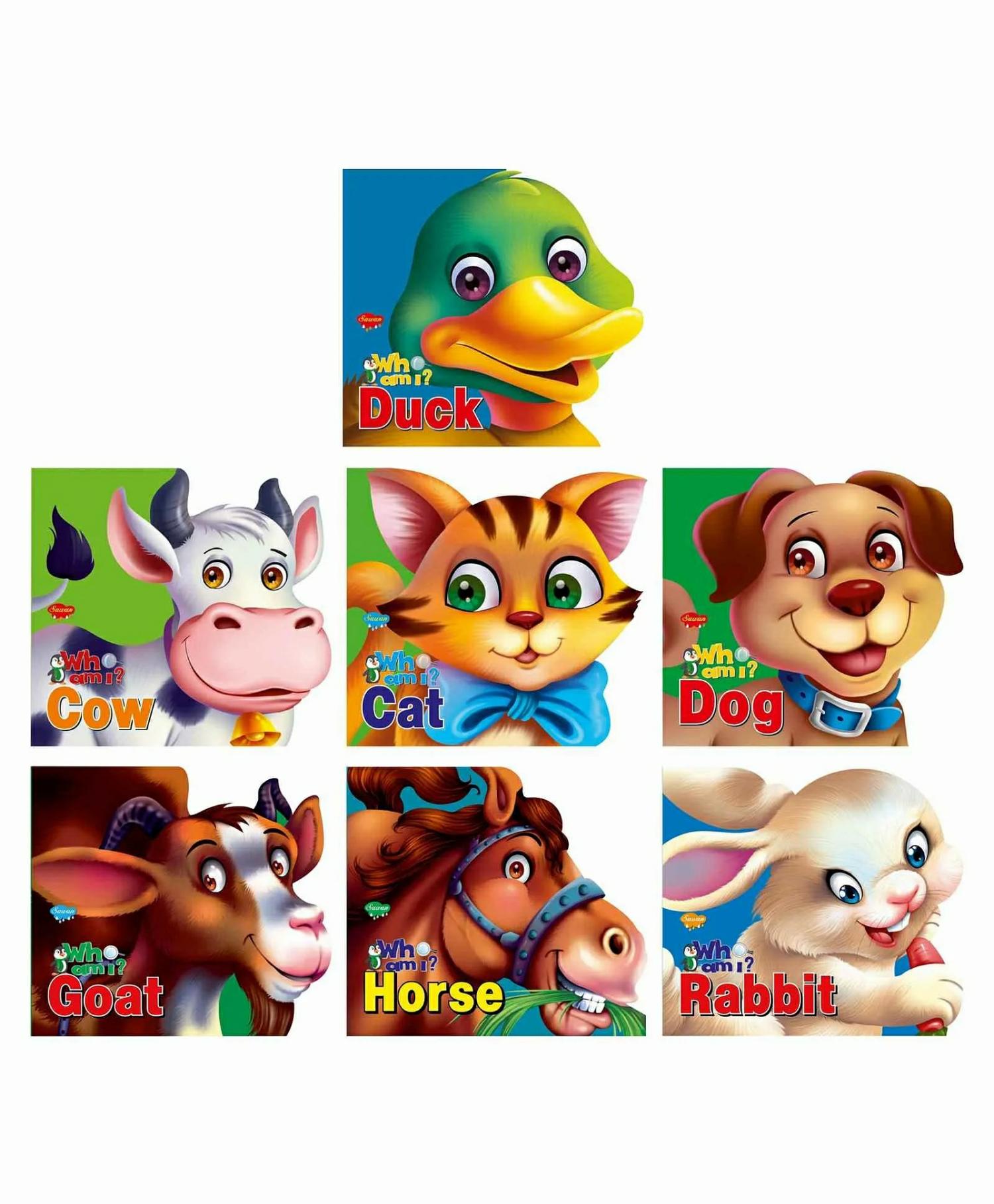 Who Am I Die Cut Shape Board Animal Books Pack Of 7 – English  |   Board Books Board Books Board Books