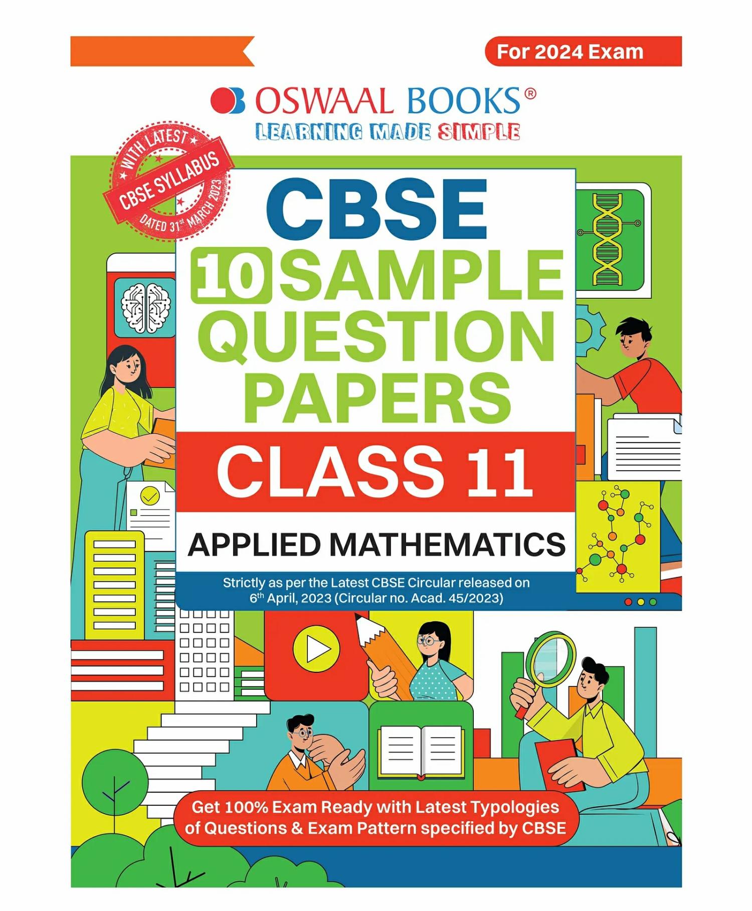 Oswaal Cbse Sample Question Papers Class 11 Applied Mathematics Book (For 2024 Exams ) | 2023-24  |   Academic Books Academic Books Academic Books