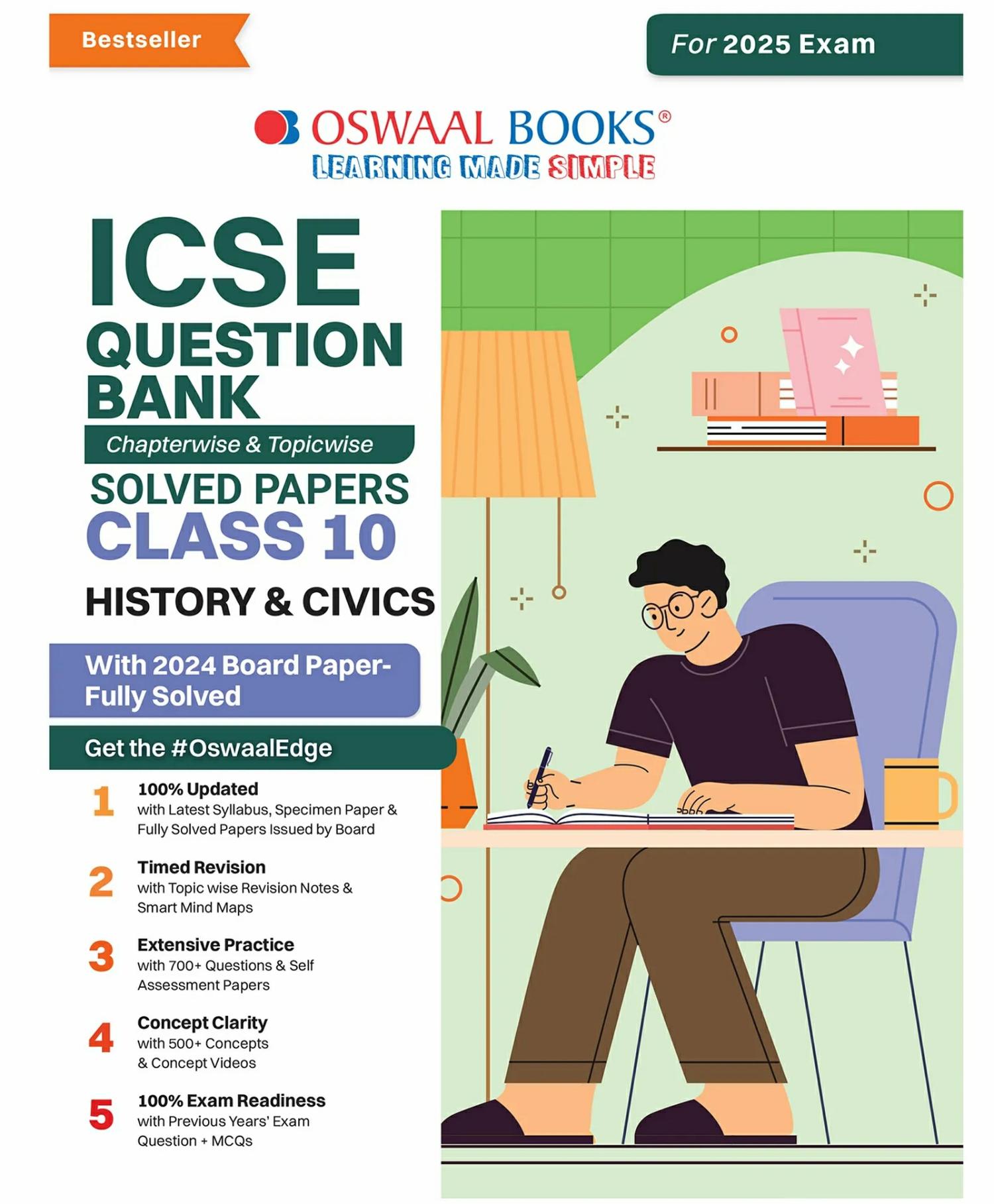 Oswaal Icse Question Bank Class 10 History & Civics | Chapterwise | Topicwise | Solved Papers | For 2025 Board Exams  |   Academic Books Academic Books Academic Books