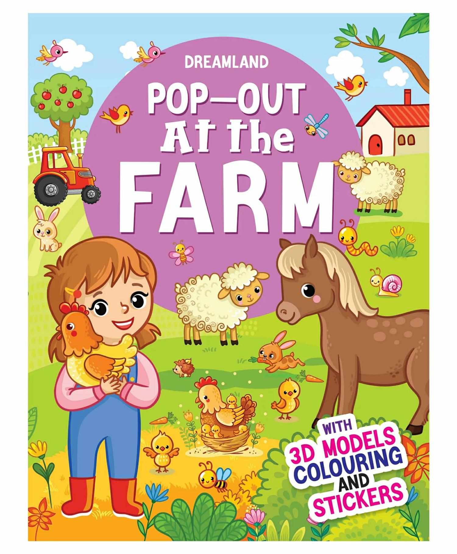 Dreamland At The Farm – Pop-Out Book With 3D Models Colouring And Stickers For Children  |   Crafts, Hobbies & Activity Books Crafts, Hobbies & Activity Books Crafts