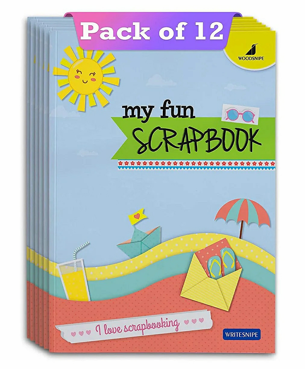 Woodsnipe A4 Size Scrap Books For Kids Pack Of 12 – 384 Pages  |   Crafts, Hobbies & Activity Books Crafts, Hobbies & Activity Books Crafts